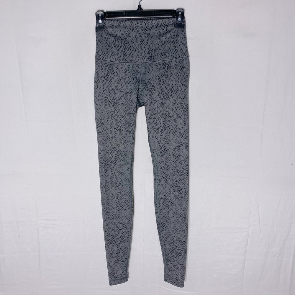 Lululemon Athletica Wunder Under Grey Speckled High Rise Activewear Leggings 2